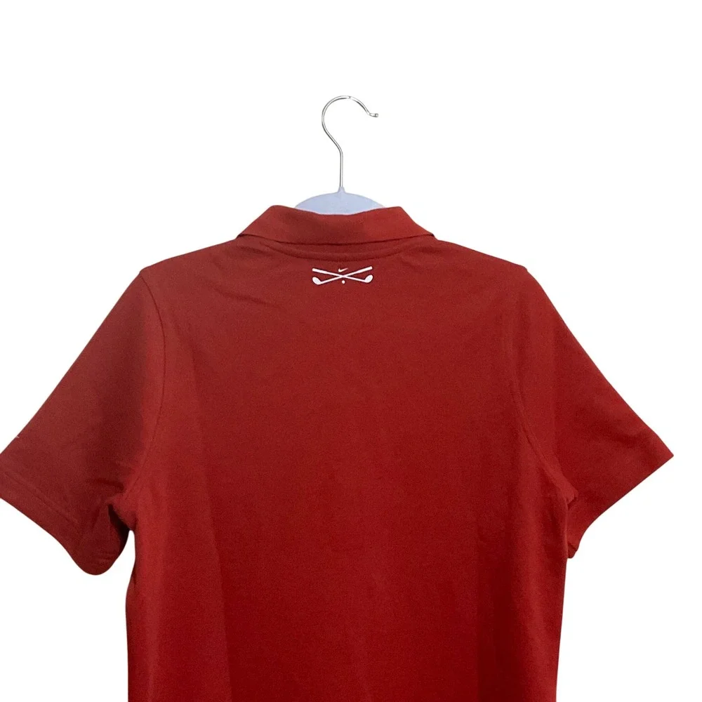 Nike Golf Dress Womens S Red NEW Ruffle Hem Polo Short Sleeve IF8522-626 17.6in